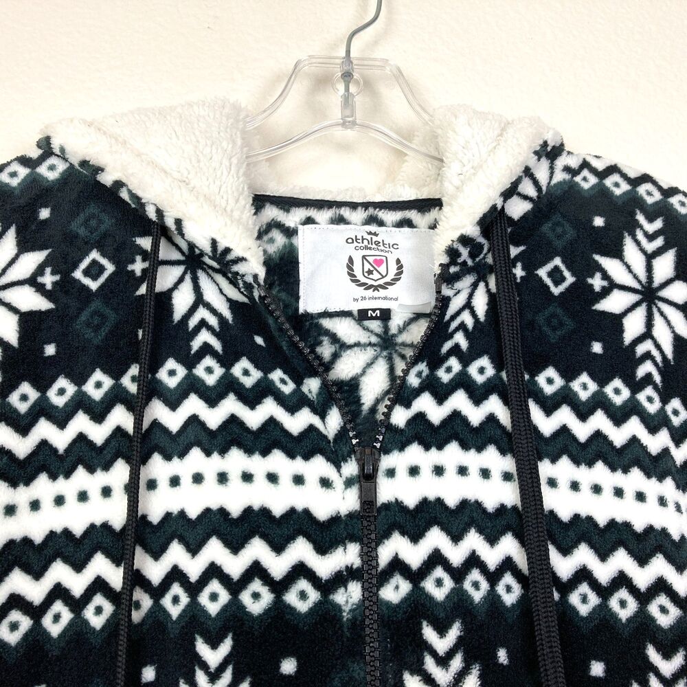 Athletic Collection by 26 International Women's Zip Jacket Size M Hooded Fleece - Picture 2 of 10